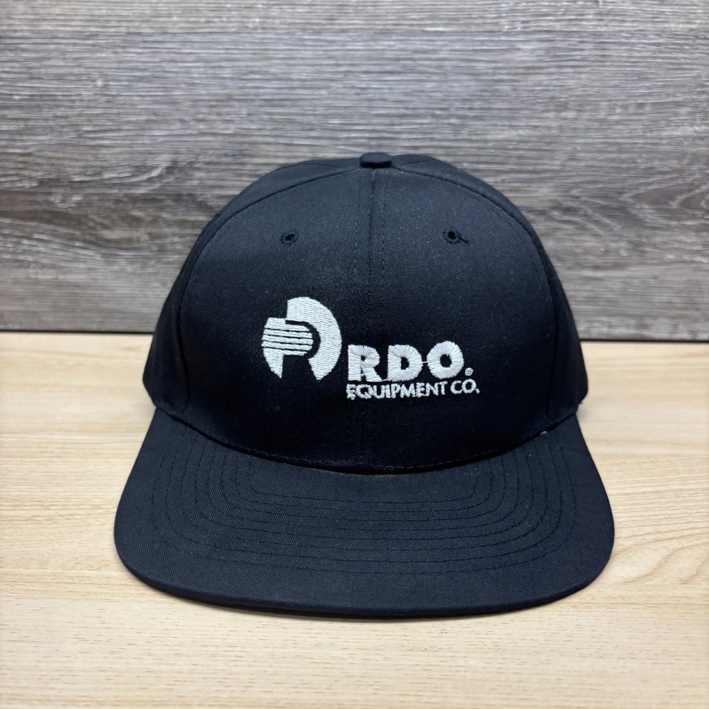 Vintage RDO Equipment Co Hat Cap Snap Back Black John Deere Dealer Farm Nissun